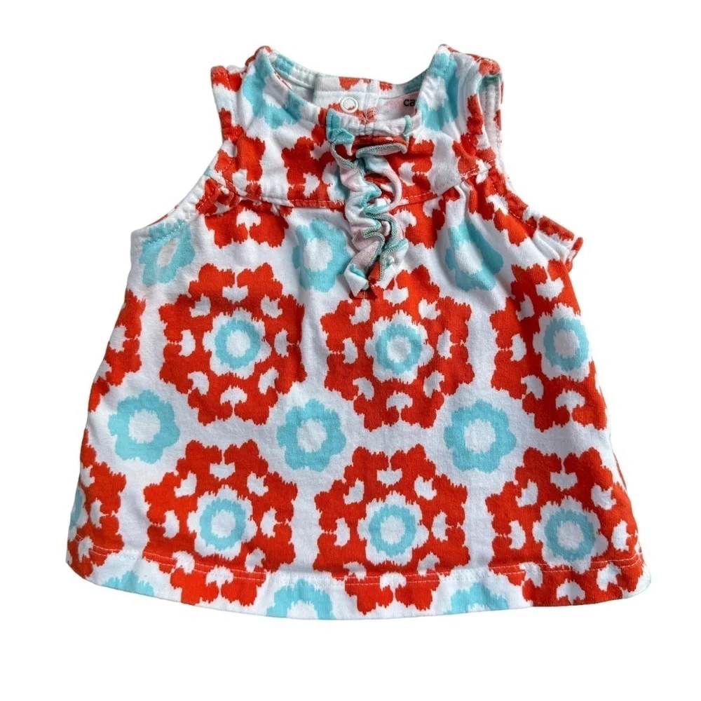 Orange and Blue Geometrical Flowy Baby Top